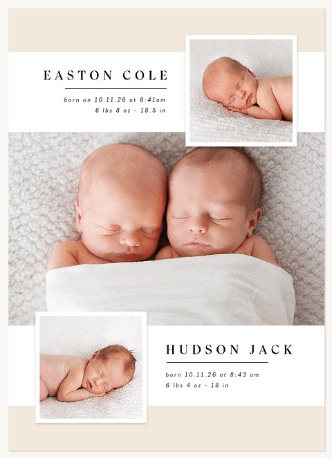 Band Together Twin Birth Announcements