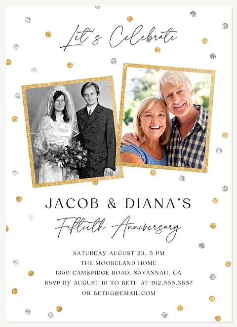 Time To Sparkle Wedding Anniversary Invitations