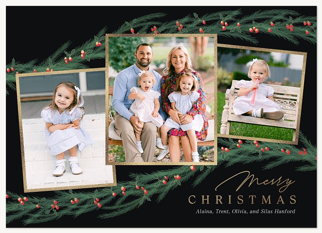 Sweeping Garlands Personalized Holiday Cards