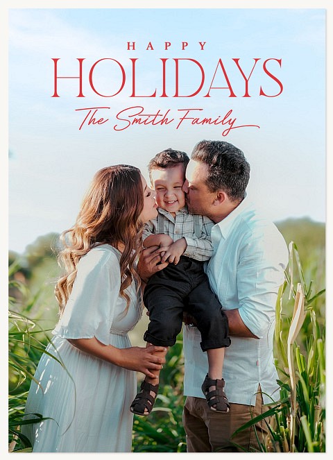 Classic Letters Personalized Holiday Cards