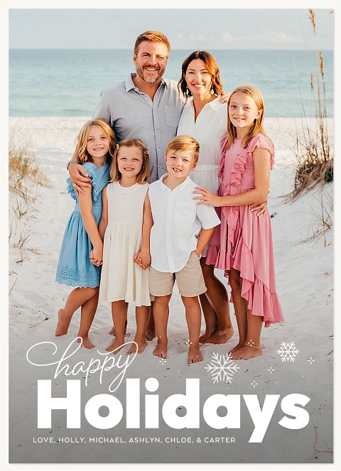 Tiny Flurries Personalized Holiday Cards