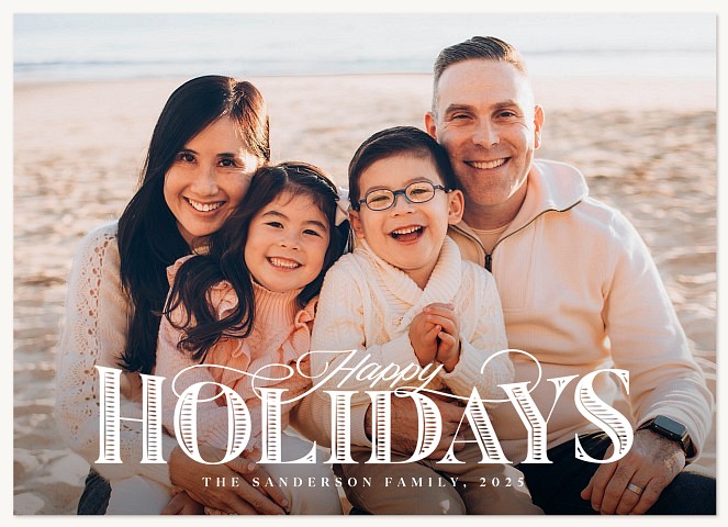 Decorative Type Personalized Holiday Cards