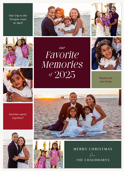 Scrapbook Style Personalized Holiday Cards