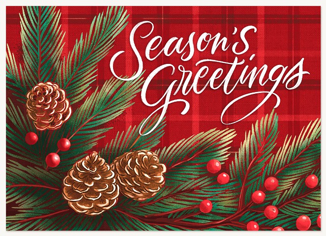 Holiday Evergreens Business Holiday Cards