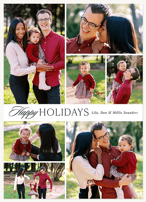 Grid Gallery Personalized Holiday Cards