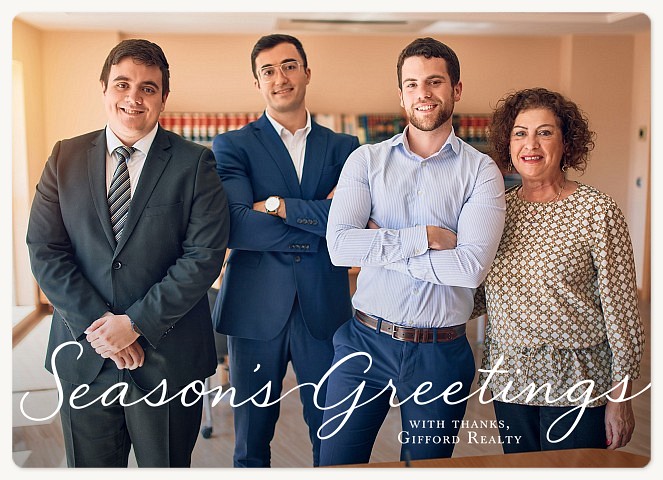 Landscape Script Holiday & Christmas Magnet Cards