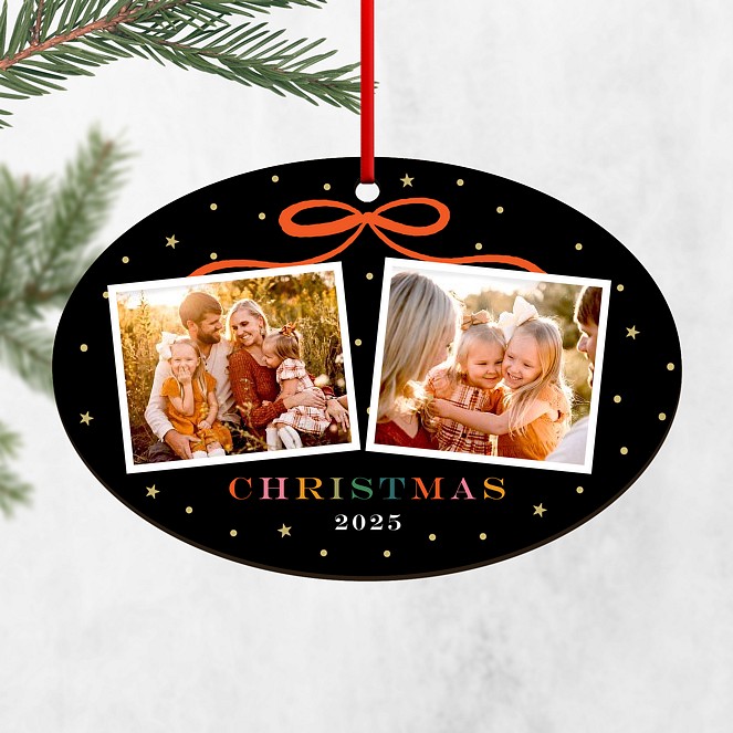 Rainbow Snapshots Personalized Ornaments