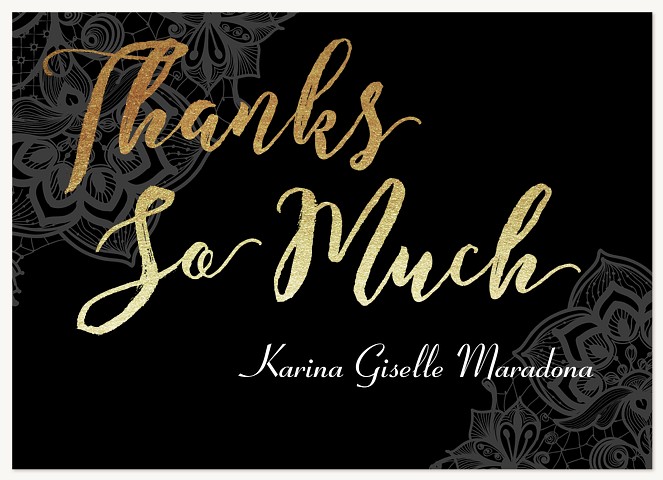 Radiant Writing Quinceañera Thank You Cards