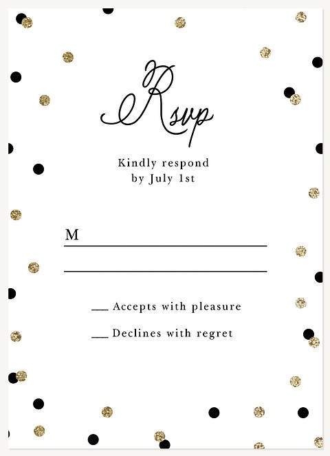 Nighttime Sparkle Quinceañera RSVP Cards