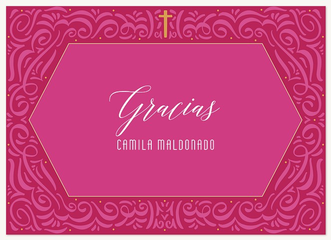 Vibrant Decoration  Quinceañera Thank You Cards