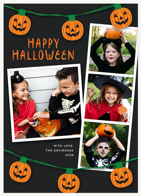 Pumpkin Lights Halloween Cards