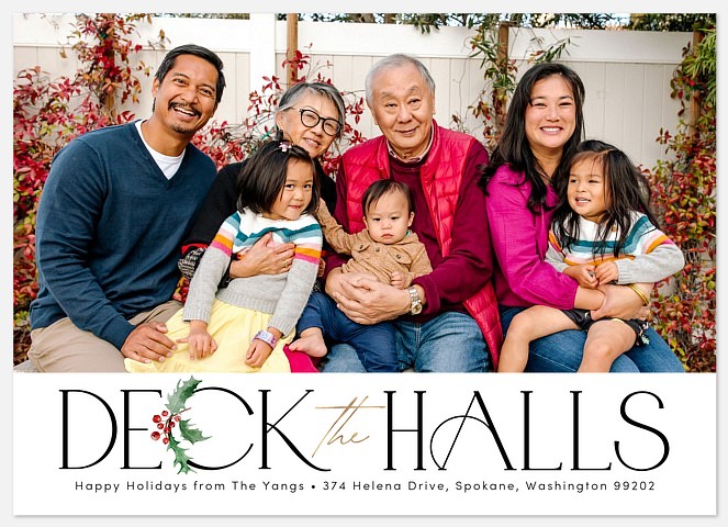 Deck The Halls Holiday Photo Cards