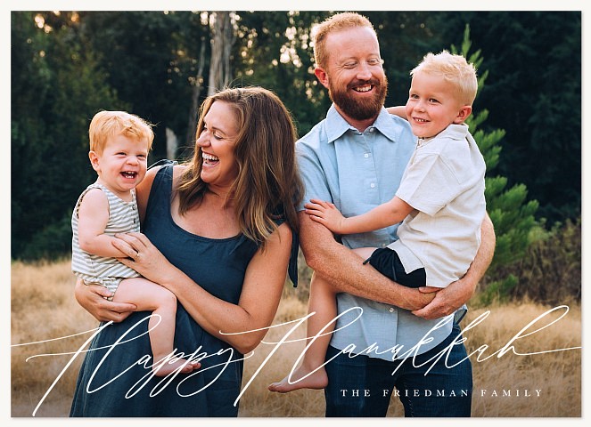 Hanukkah Slanted Script Hanukkah Cards