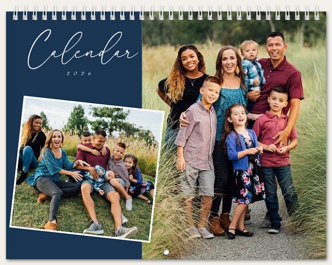 Double Snapshot Calendar Custom Photo Calendars