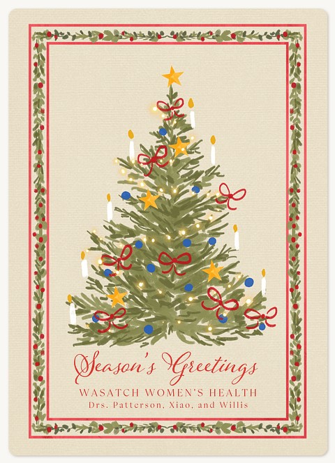 Romantic Tree Holiday & Christmas Magnet Cards