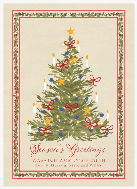 Romantic Tree Business Holiday Cards