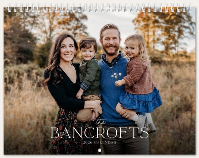 Family Name Calendar Custom Photo Calendars