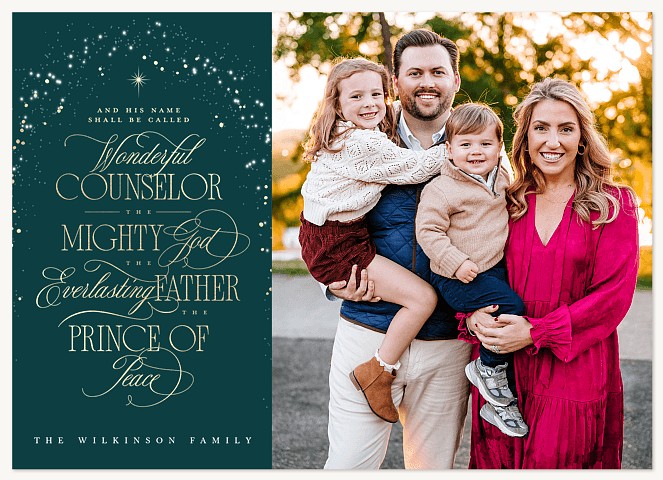 Starry Night Personalized Holiday Cards