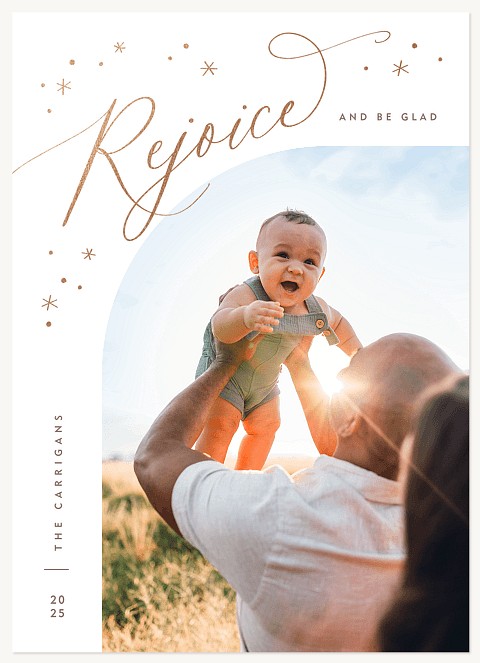 Rejoice And Be Glad Personalized Holiday Cards