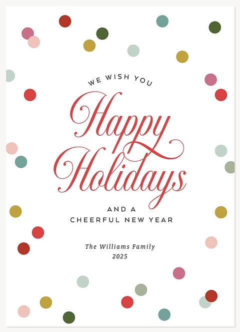 Confetti Greetings Personalized Holiday Cards