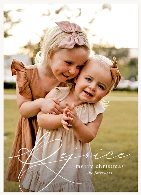 Rejoice in Serenity Personalized Holiday Cards