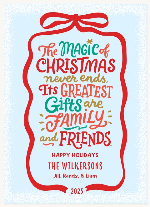 Family and Friends Personalized Holiday Cards
