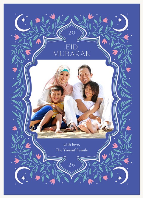 Moonlit Blooms Eid Cards