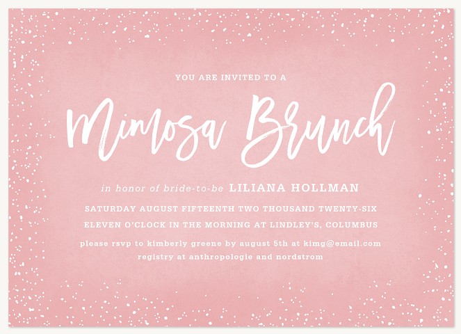 Sparkling Brunch Bridal Shower Invitations