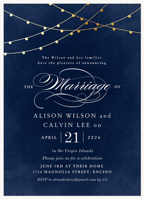 Classic Elegance Wedding Announcements