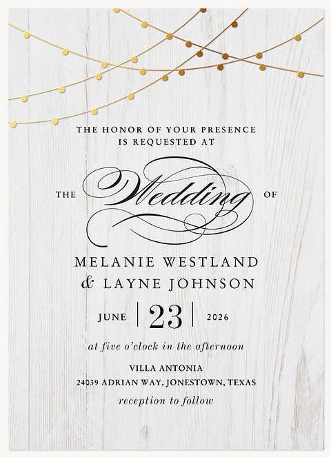 Rustic Soiree Wedding Invitations