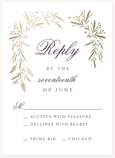 Enchanted Harvest Wedding RSVP Cards