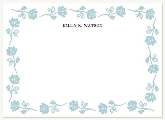 Border Flowers Stationery