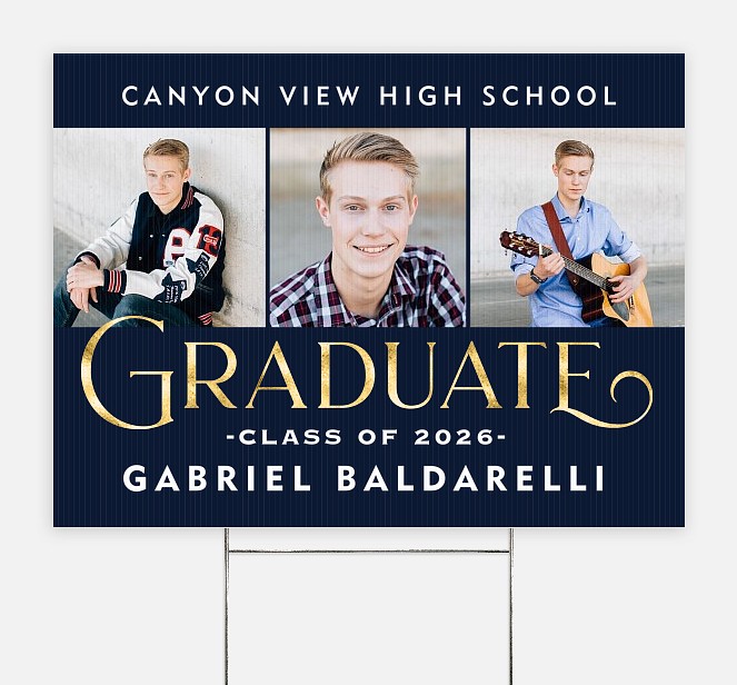 Timeless Trio Graduation Yard Signs