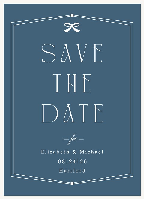 Classic Bow Save the Date Cards
