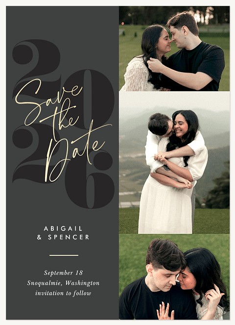 Refined Contrast Save the Date Cards