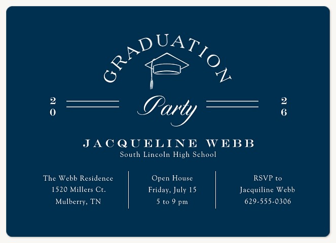 A Formal Fête Graduation Cards
