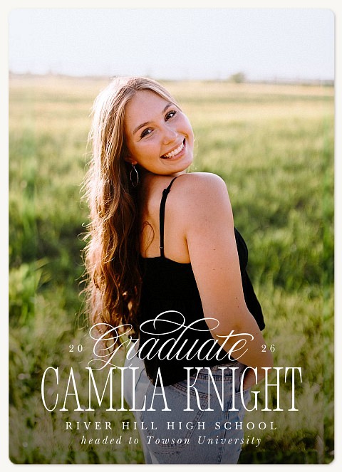 Contemporary Script Graduation Cards