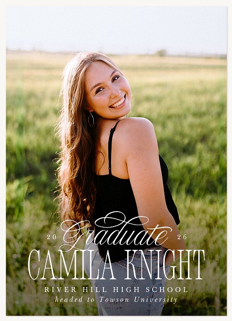 Contemporary Script Graduation Cards