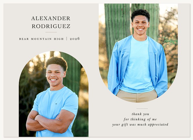Refined Arches Thank You Cards 