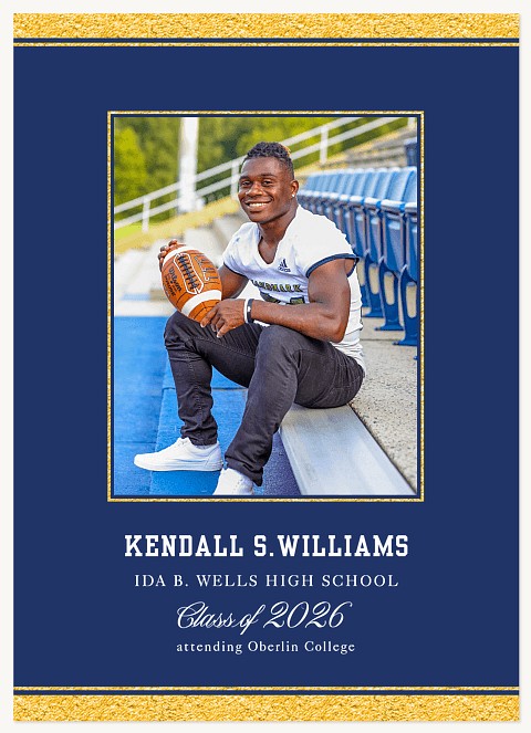 Chenille Stripes Graduation Cards