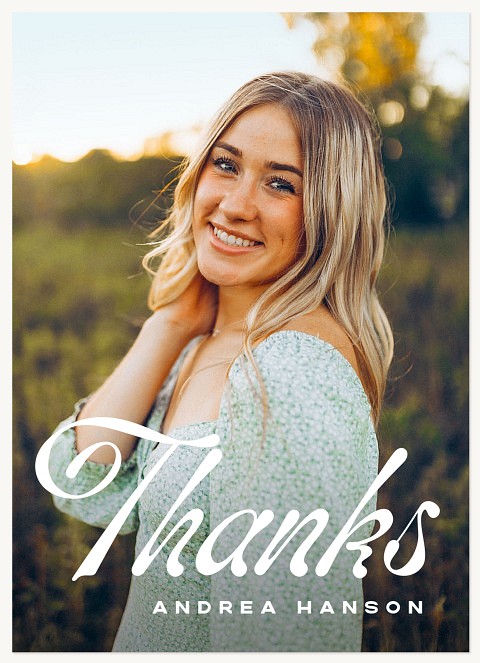 Ribbon Thanks Thank You Cards 