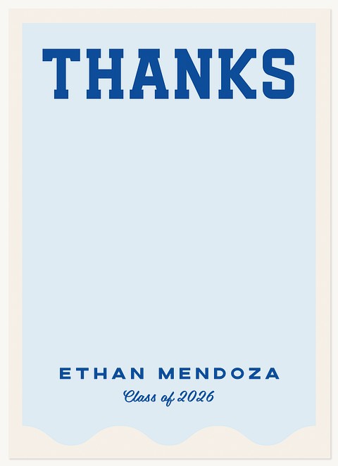 Wavy Banner Thank You Cards 