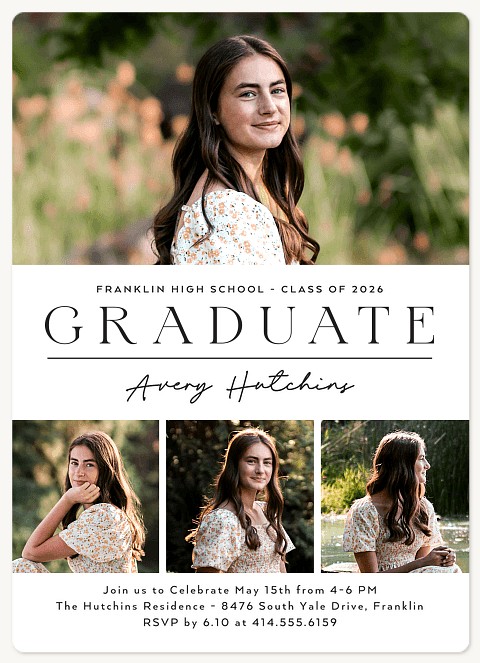 Spotlight Grad Graduation Invitations