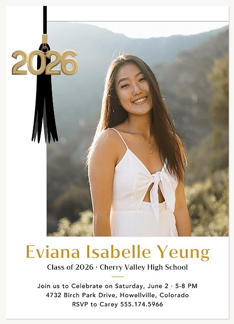 Golden Milestone Graduation Cards