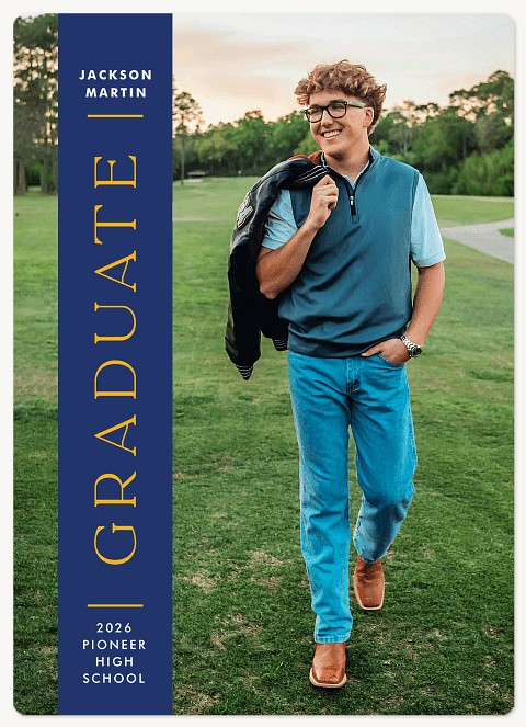 Sporty Banner Graduation Cards