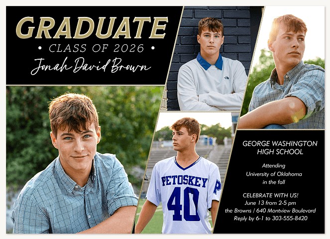Diagonal Spread Graduation Cards