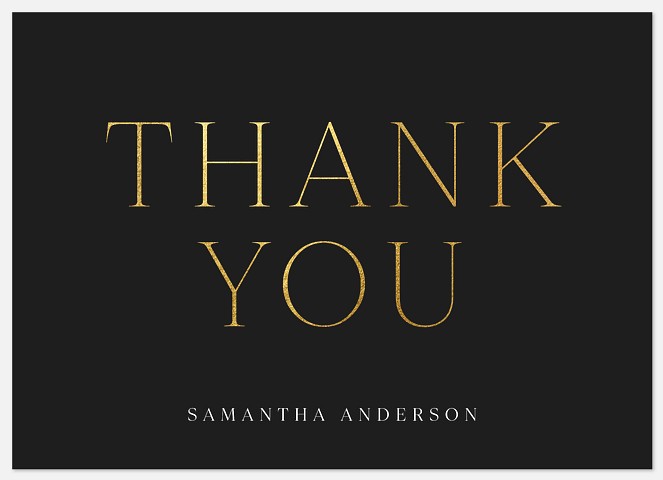 Gilded Type Thank You Cards 