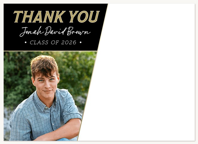 Diagonal Thank You Thank You Cards 