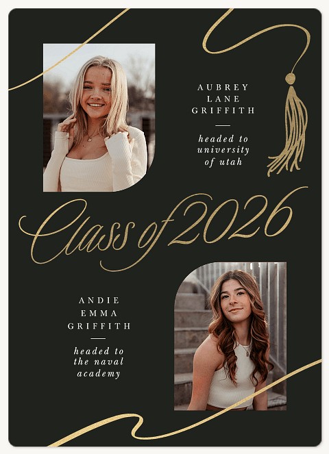 Golden Duet Graduation Cards