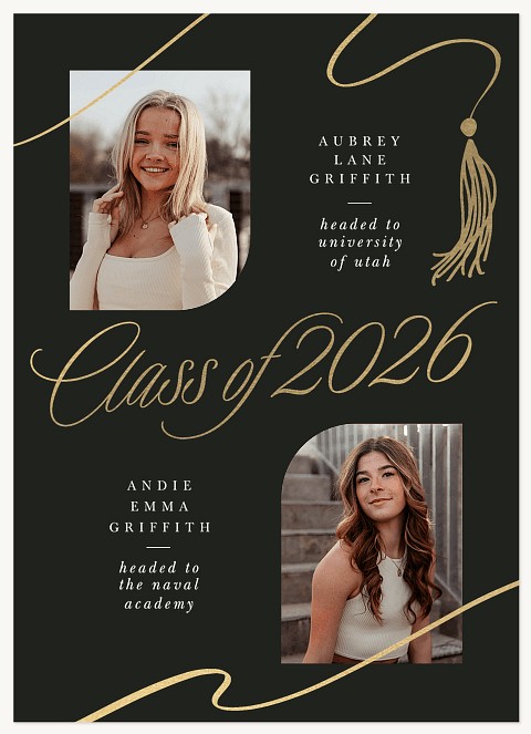Golden Duet Graduation Cards